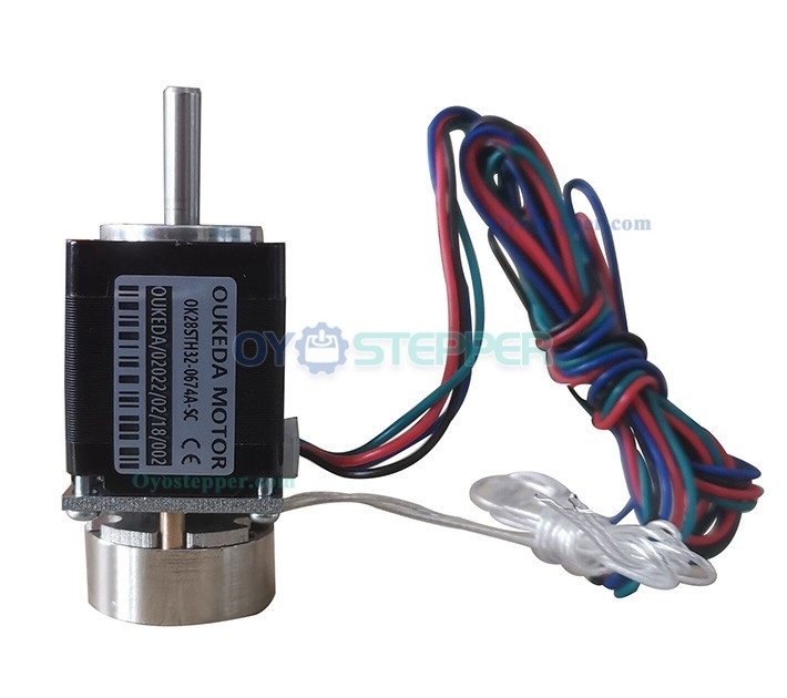 NEMA11 Stepper Motor with Brake 1.8 Deg 5.88Ncm 3.75V 0.67A 28 x 28mm 2 Phase D-Cut